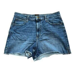 Lee Jeans Vintage High Rise Size 12 Denim Cut Off Frayed Blue Shorts